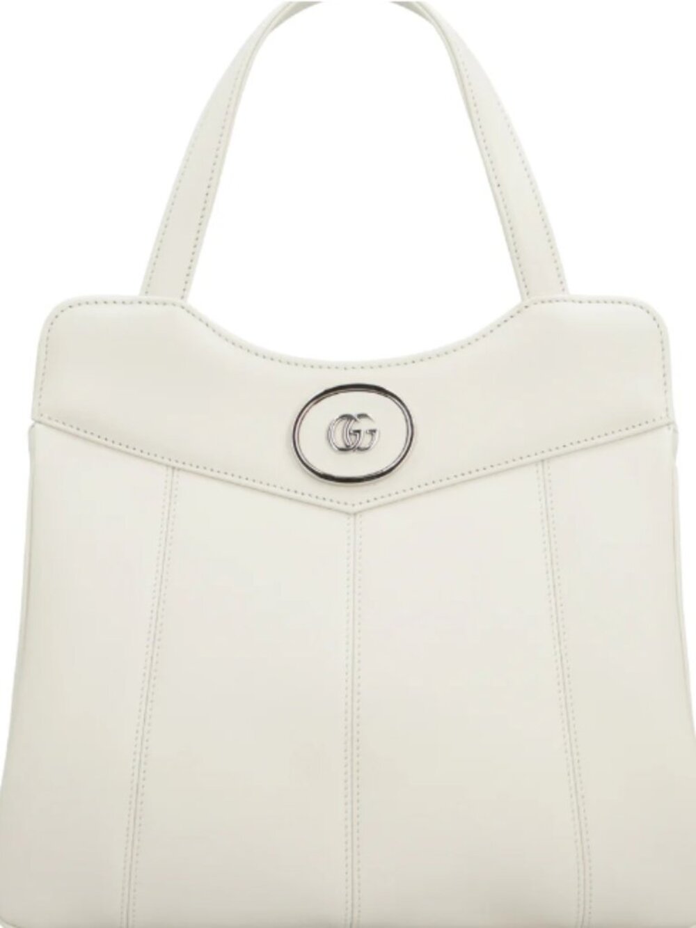 $3,250 New Gucci White GG Leather Top-Handle Bag Petite GG Medium Sienna calf - Picture 3 of 17